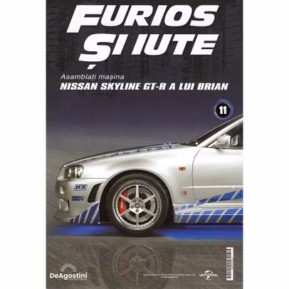 Macheta Nissan Skyline GT-R R34 Nr.11 Kit Construibil 1:8 DeAgostini Fast & Furious - revista