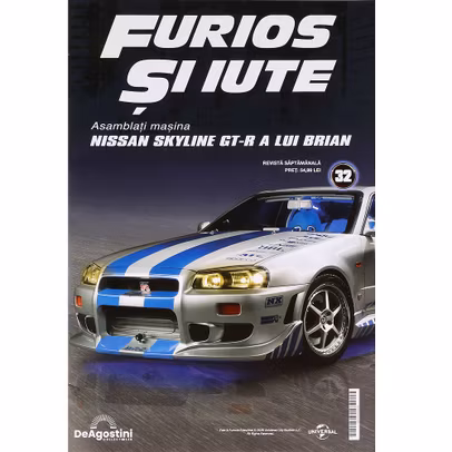 Macheta Nissan Skyline GT-R R34 Nr.32 DeAgostini Fast Furious perete despartitor habitaclu compartiment motor