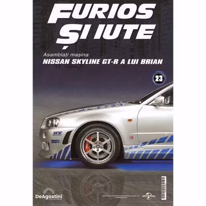 Macheta Nissan Skyline GT-R R34 Nr.23 DeAgostini 1:8 pedalier interior sofer