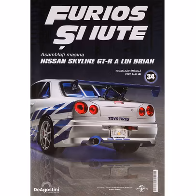 Coperta Macheta Nissan Skyline GT-R R34 Nr.34 DeAgostini Fast & Furious Kit Construibil 1:8