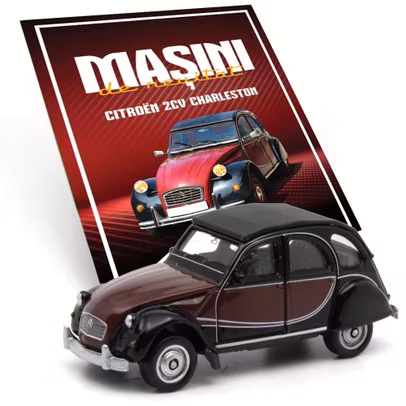 Citroen 2CV Charleston visiniu cu negru macheta 1:60 Masini de neuitat Nr.14