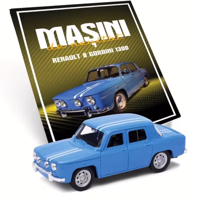 Renault 8 Gordini 1300 albastru macheta 1:60 Masini de neuitat Nr.28