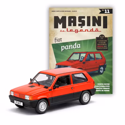 Masini de Legenda (Relansare) Nr.11 - Fiat Panda rosu - Macheta Auto 1:43 DeAgostini - revista