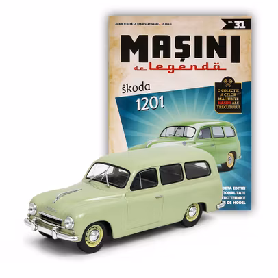 Masini de Legenda Nr.31 - Skoda 1201 verde deschis - Macheta Auto 1:43 DeAgostini