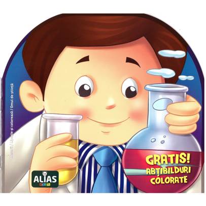 Lipeste si coloreaza - Meserii - Omul de stiinta