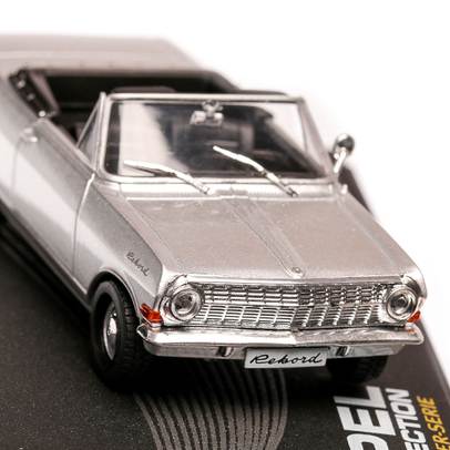 Opel Rekord A Cabrio 1964, macheta auto, scara 1:43, argintiu, Magazine Models