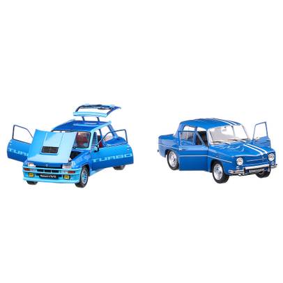 Pachet machete auto Renault R5 Turbo si Renault R8 Gordini 1100, 1:18, albastru, Solido