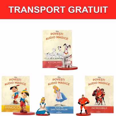Pachet Nr.20 21 22 23 Povesti Audio Magice Disney Incredibilii Alice in Tara Minunilor Pinocchio 101 Dalmatieni DeAgostini