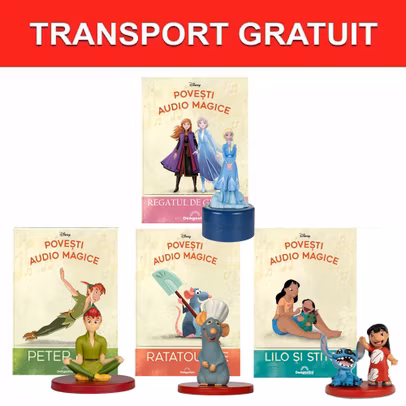 Pachet Nr 12 13 14 15 Povesti Audio Magice Disney Lilo si Stitch Peter Pan Elsa Ratatouille Colectie DeAgostini