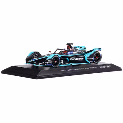 Panasonic Jaguar Racing M. Evans Formula E Season 5 2018, macheta auto, scara 1:18, negru cu bleu, Minichamps-2