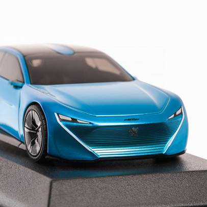 Peugeot Instinct Concept Car 2017, macheta auto,  scara 1:43, albastru metalizat cu negru, Norev