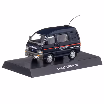 Piaggio Porter Unita Cinofila 1997 Carabinieri, macheta auto scara 1:43, albastru inchis, Magazine Models-2