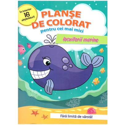 Plansa de colorat pentru cei mai mici - Locuitori Marini