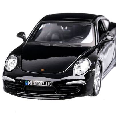 Porsche 911 Carrera S (991)2018, macheta auto, scara 1:24, negru, Bburago