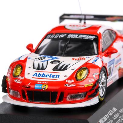Porsche 911 GT3 R #30 Arnold/Muller 24H Nurburgring 2018, macheta auto, scara 1:43, rosu, CMR