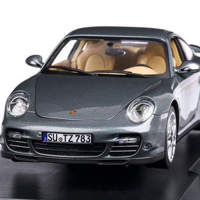 Porsche 911 Turbo 2010, macheta auto, scara 1:18, gri, Norev