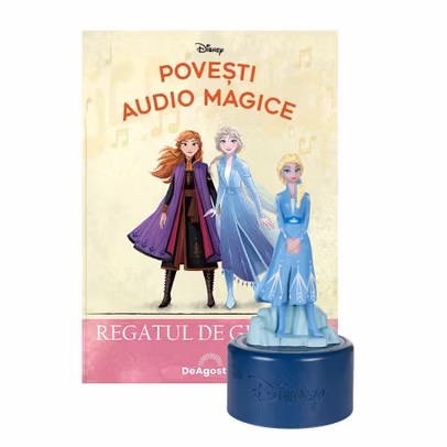 Poveste Audio Disney Nr.14 Regatul de Gheata II Editie Speciala Elsa suport luminat Povesti Audio Magice DeAgostini