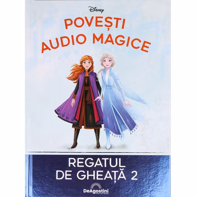 Poveste Audio Disney Nr.14 Regatul de Gheata II Editie Speciala Elsa suport luminat Povesti Audio Magice DeAgostini