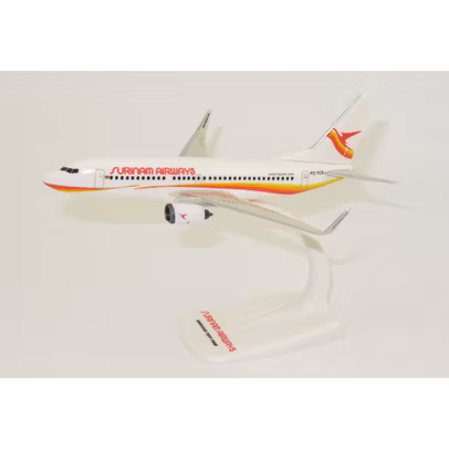 Macheta Avion Boeing 737-800 Surinam Airways PZ-TCX 1:200 - Avion de Pasageri de Colectie PPC Models