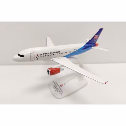 Macheta Avion Airbus A319CJ Slovak Republic OM-BYA 1:200 - Avion Guvernamental de Colectie PPC Models