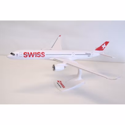 Macheta Avion Airbus A350-900 Swiss International Air Lines HB-IFA 1:200 - Avion de Pasageri de Colectie PPC Models
