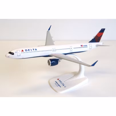 Macheta Avion Airbus A321neo Delta Air Lines N584DN 1:200 - Avion de Pasageri de Colectie PPC Models