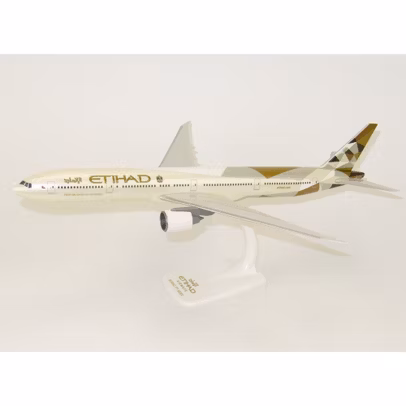 Macheta Avion Boeing 777-300ER Etihad Airways A6-ETA 1:200 - Avion de Pasageri de Colectie PPC Models