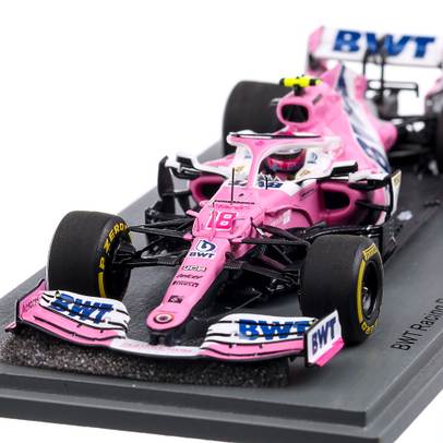 Racing Point RP20 BWT F1 Team #18 Lance Stroll 3rd Italian GP 2020, macheta auto, scara 1:43, roz, Spark