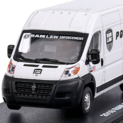 Ram ProMaster 2500 Cargo High Roof Ram Law Enforcement Police 2018, macheta auto, scara 1:43, alb, GreenLight