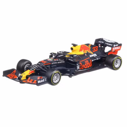 Macheta monopost Red Bull Honda RB16 2020, F1 Abu Dhabi-Verstappen, scara 1:43, albastru cu galben si rosu, Bburago-3