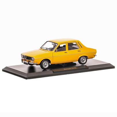 Renault 12TS 1973, macheta auto scara 1:18, galben, window box, Norev