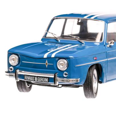 Renault 8 Gordini - Dacia 1100 1967, macheta auto, scara 1:18, albastru cu dungi albe, Solido