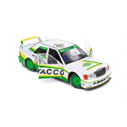 Mercedes-Benz 190 EVO II DTM #10 1991, macheta auto scara 118, alb cu verde, Solido