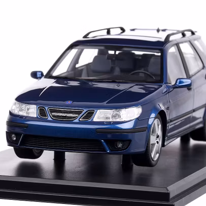 Saab 9-5 Sportcombi Aero 2005, macheta auto, scara 1:18, albastru, DNA Collectibles
