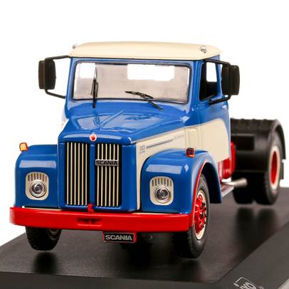 Scania 110 Super 1953, macheta camion, scara 1:43, bleu cu alb, IXO