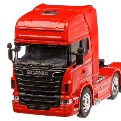 Scania R730 V8 (6x4), macheta camion, scara 1:32, rosu, Welly
