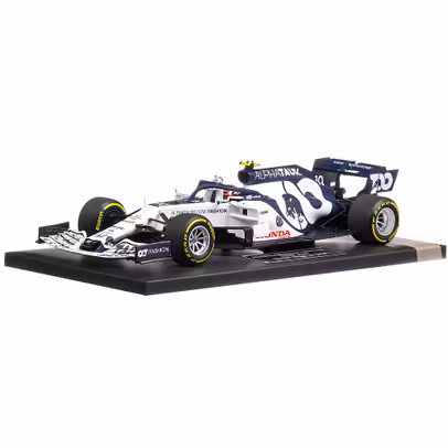 Scuderia Alphatauri Honda AT1 2020, Winner Italian GP Gasly macheta auto, scara 1:18, alb cu negru, Minichamps-2