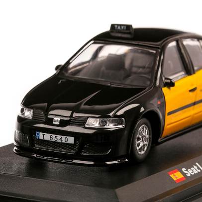 Seat Leon Barcelona Taxi 1999, macheta Taxi scara 1:43, galben si negru, Atlas
