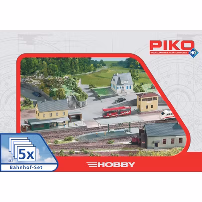 Set 5 clădiri gară Piko 61923 – scara H0 (1:87)