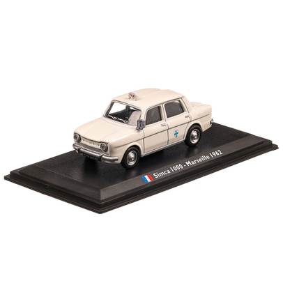 Simca 1000 Marseille Taxi 1962, macheta Taxi scara 1:43, alb, Atlas-2