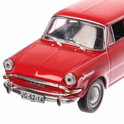 Skoda 1000MB 1965, macheta auto scara 1:43, rosu, blister de plastic, DeAgostini