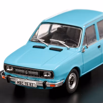 Macheta auto Skoda 120L 1982 albastru deschis 1-43 Abrex