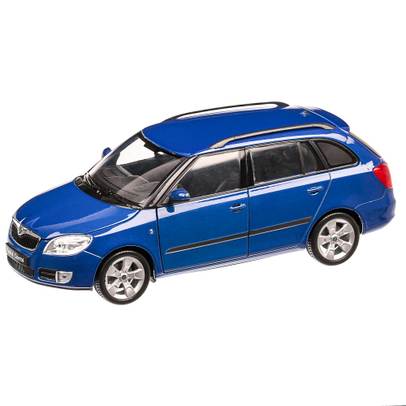Skoda Fabia II Combi 2006 , macheta auto, scara 1:24, albastru, Welly