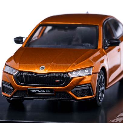 Macheta auto Skoda Octavia IV RS 2020, scara 1:43, portocaliu metalizat, Abrex