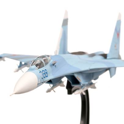 Sukhoi Su-27 Flanker URSS PVO 1989, macheta avion scara 1:100, camuflaj, Atlas
