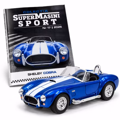 Supermasini Sport Nr.17 Shelby Cobra 427 SC 1965 macheta auto albastra Welly