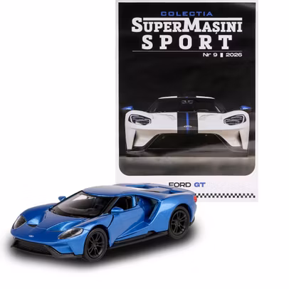Supermasini Sport Nr.9 - Ford GT 2017 Albastru - Macheta 1:34-1:39