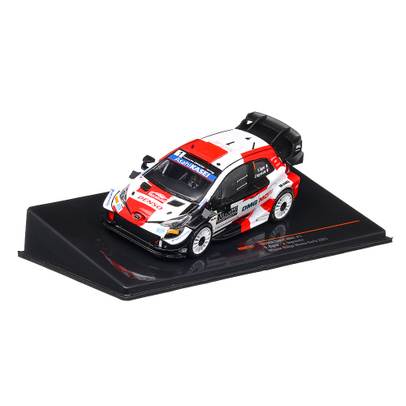 Toyota Yaris WRC#1 Raliul Monte Carlo 2021, macheta  auto,  scara 1:43, alb cu negru si rosu, IXO