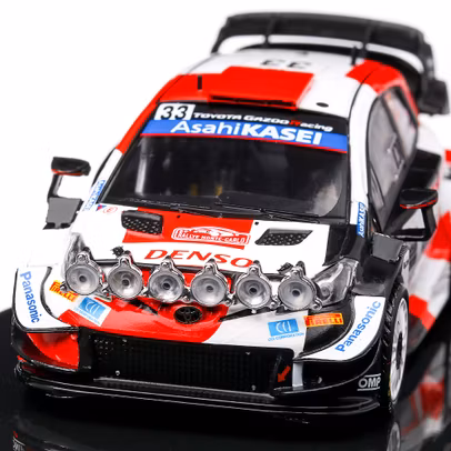 Toyota Yaris WRC#33 Raliul Monte Carlo 2021, Evans-Martin scara 1:43, alb cu negru si rosu, IXO