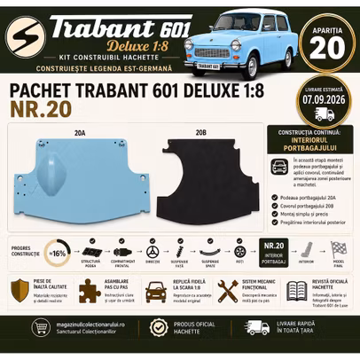 Trabant 601 Deluxe 1:8 Nr.20 podeaua si covorul portbagajului Hachette